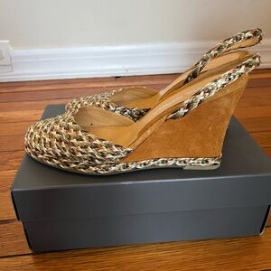 Via Spiga Multicolor Woven Wedges